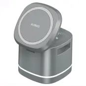 XUNDD XDCH-061 3-i-1 Magnetisk Trådlös Laddare Fällbar Ställning - Grå