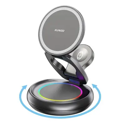 XUNDD XDCH-116 3-i-1 Magnetisk Trådlös Laddare för Mobil / Hörlurar / Klocka