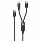 YESIDO 2in1 USB-C - 2x USB-C 100W Kabel 1.2m PD CA92 - Svart