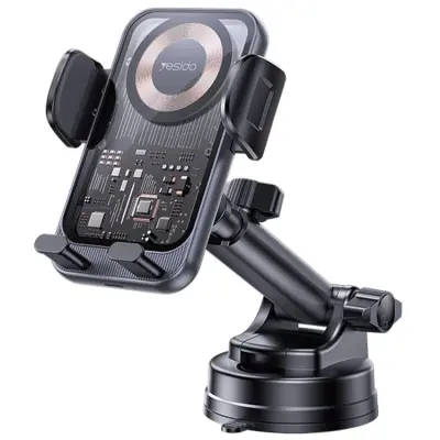 YESIDO Bilhållare Instrumentbräda Trådlös Laddare 15W C307