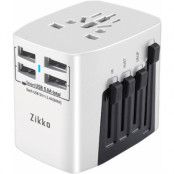 Zikko Travel Adapter 4x USB