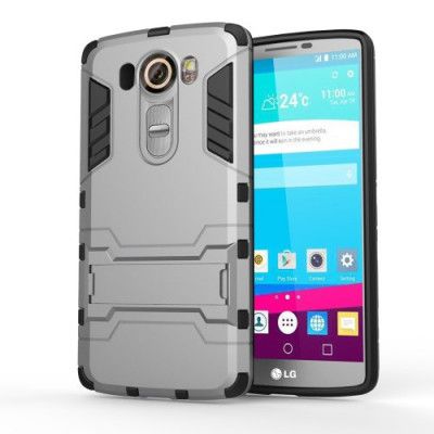 Kick-Stand Skal till  LG V10 - LjusGrå