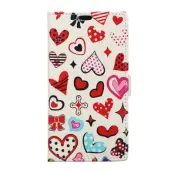 Plånboksfodral till LG V10 - Hjärtan