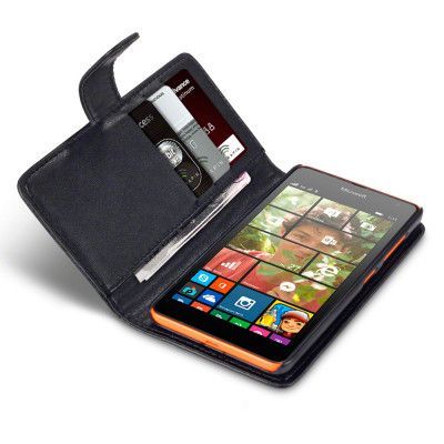 Plånboksfodral till Microsoft Lumia 535 - Svart