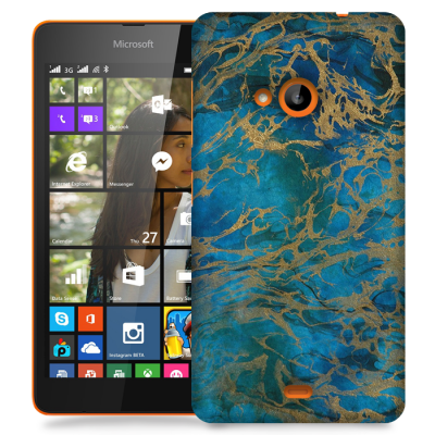 Skal till Lumia 535 - Marble - Blå