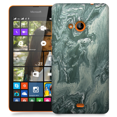 Skal till Lumia 535 - Marble - Grön