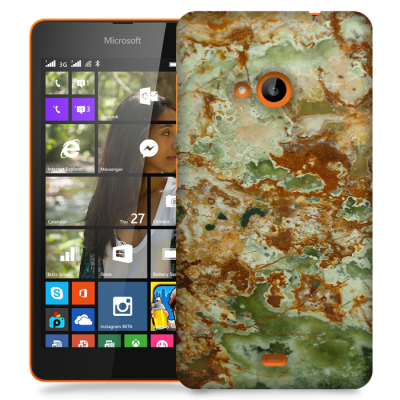 Skal till Lumia 535 - Marble - Grön/Brun