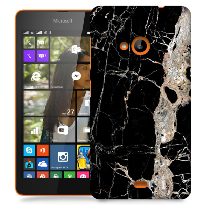 Skal till Lumia 535 - Marble - Svart