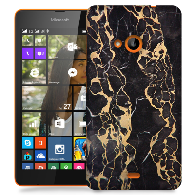Skal till Lumia 535 - Marble - Svart