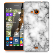 Skal till Lumia 535 - Marble - Vit/Svart