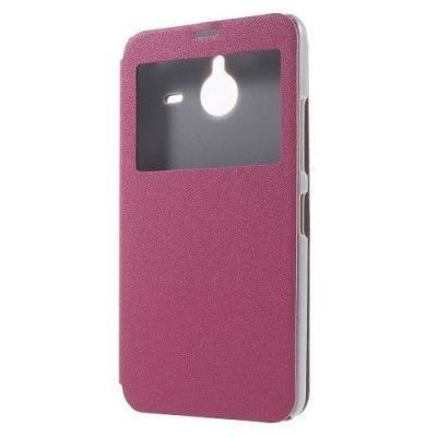 Mobilfodral med dual fönster till Microsoft Lumia 640 XL - Magenta