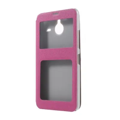 Mobilfodral med dual fönster till Microsoft Lumia 640 XL - Magenta