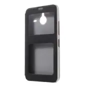 Mobilfodral med dual fönster till Microsoft Lumia 640 XL - Svart
