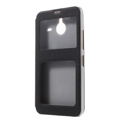 Mobilfodral med dual fönster till Microsoft Lumia 640 XL - Svart