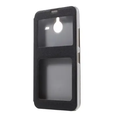 Mobilfodral med dual fönster till Microsoft Lumia 640 XL - Svart