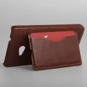 Kick-Stand Skal med Kortfack till Microsoft Lumia 640 - Brun