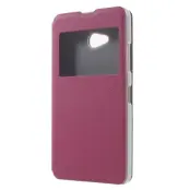 MobilFodral med dual fönster till Microsoft Lumia 640 - Magenta