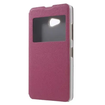 MobilFodral med dual fönster till Microsoft Lumia 640 - Magenta