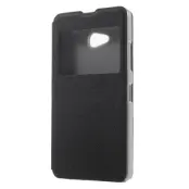 MobilFodral med dual fönster till Microsoft Lumia 640 - Svart