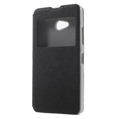 MobilFodral med dual fönster till Microsoft Lumia 640 - Svart