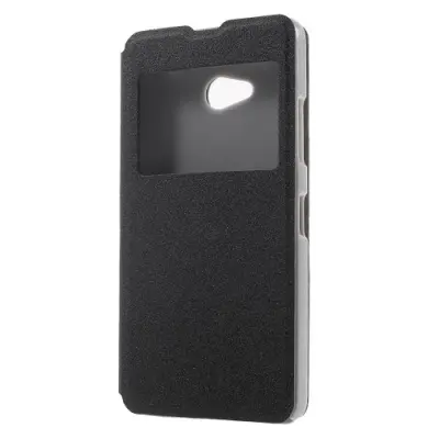 MobilFodral med dual fönster till Microsoft Lumia 640 - Svart