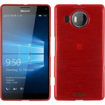 Brushed Flexicase Skal till Microsoft Lumia 950 XL - Röd