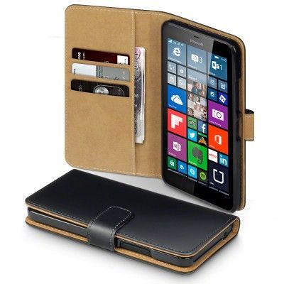 Plånboksfodral till Microsoft Lumia 950 XL - Svart/Brun