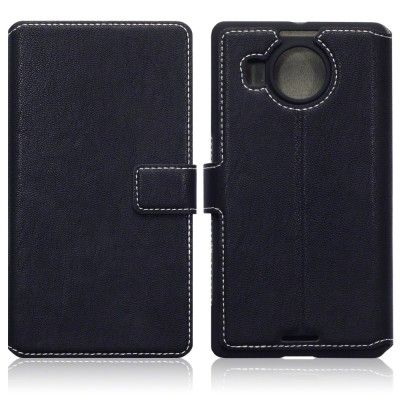 Slimmat Plånboksfodral till Microsoft Lumia 950 XL - Svart