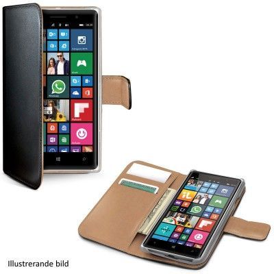 Celly Wallet Case till Microsoft Lumia 950 - Svart/Beige