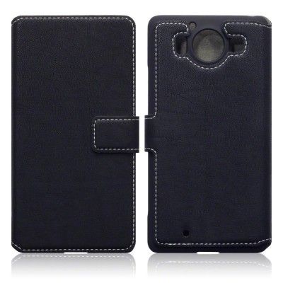 Slimmat Plånboksfodral till Microsoft Lumia 950 - Svart