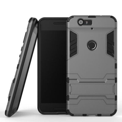 Kick-Stand Skal till Huawei Nexus 6P - Grå