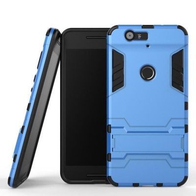 Kick-Stand Skal till Huawei Nexus 6P - Ljus Blå