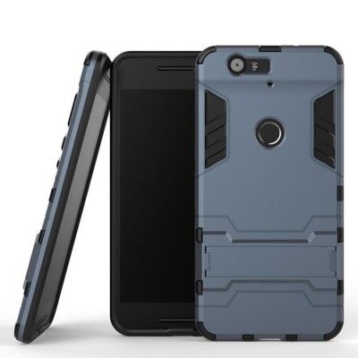 Kick-Stand Skal till Huawei Nexus 6P - Mörk Blå