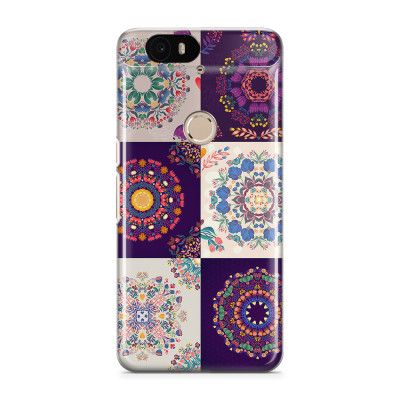 Skal till Nexus 6P - Blommigt lapptäcke