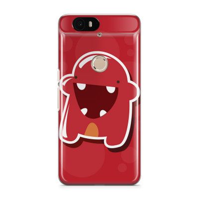 Skal till Nexus 6P - Bubbelmonster - Röd