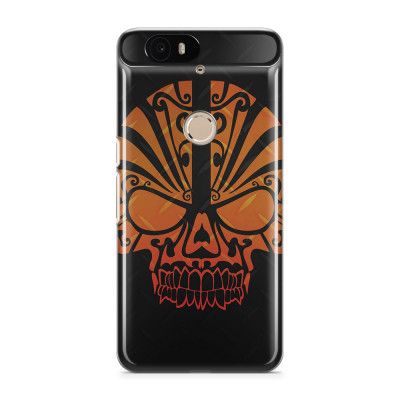 Skal till Nexus 6P - Dödskalle - Orange