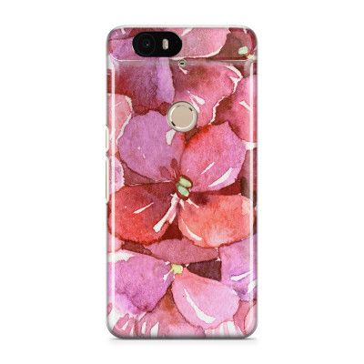 Skal till Nexus 6P - Målning - Blommor