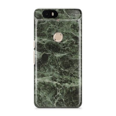 Skal till Nexus 6P - Marble - Grön/Svart