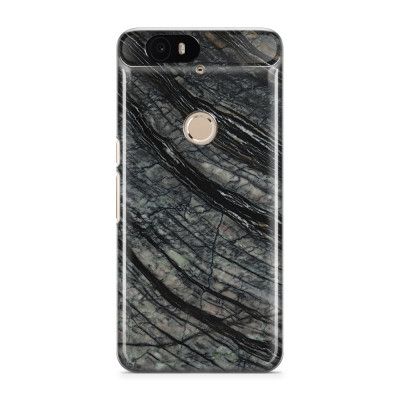 Skal till Nexus 6P - Marble - Svart/Grå