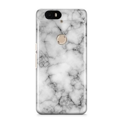 Skal till Nexus 6P - Marble - Vit/Svart