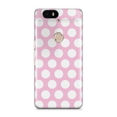 Skal till Nexus 6P - Polka - Rosa
