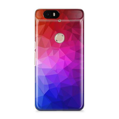 Skal till Nexus 6P - Polygon - Blå/Lila/Röd