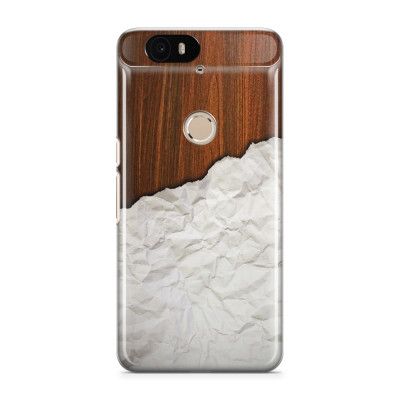 Skal till Nexus 6P - Wooden Crumbled Paper B