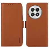 ABEEL OnePlus 13 Plånboksfodral Konstläder med RFID-Skydd - Brun