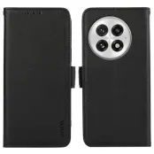 ABEEL Mobilskal till OnePlus 13 KonstLäder RFID-Skydd Svart
