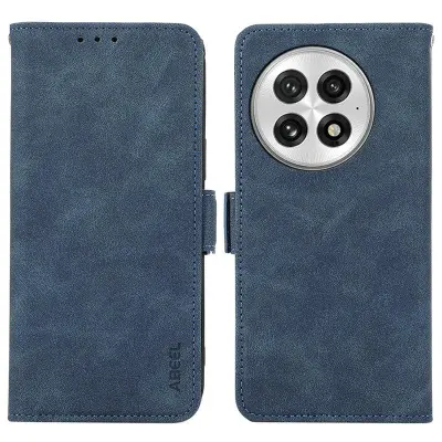 ABEEL OnePlus 13 Mobilskal KonstLäder Folio Ställ Blå