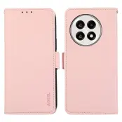 ABEEL OnePlus 13R 5G Fodral Läder med RFID Skydd - Rosa