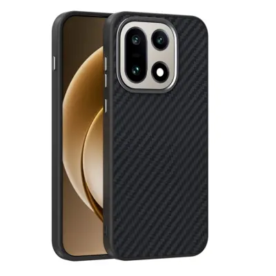 ABEEL OnePlus 15 5G Mobilskal MagSafe Carbon Fiber (Svart)