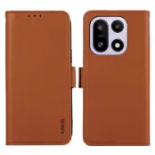 ABEEL OnePlus 15 5G Plånboksfodral RFID-Skydd Konstläder - Brun (Brun)