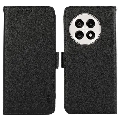 ABEEL Phone Case OnePlus 13R 5G Litchi Leather Black